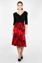 Voodoo Vixen Hoge taille rok -M- Chloe Rose Rood