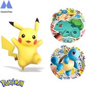 Pokémon stickers - 50x stuks - Vinyl Stickers - Skateboard - Knuffel - Pikachu - Laptopstickers - Pokémon Go