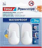tesa Powerstrips® Waterproof haken L kunststof wit