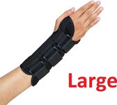 Premium Polsbrace Met Metalen Spalk - Universeel - Pols Band / Brace / Pols Bandage - Carpaal Tunnel Syndroom Polsspalk - Large - Rechts