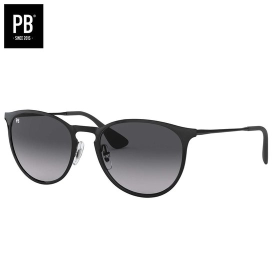 PB Sunglasses - Erika Metal Black. - lunettes de soleil hommes et femmes - Forme ronde - Le noir - Polarisé