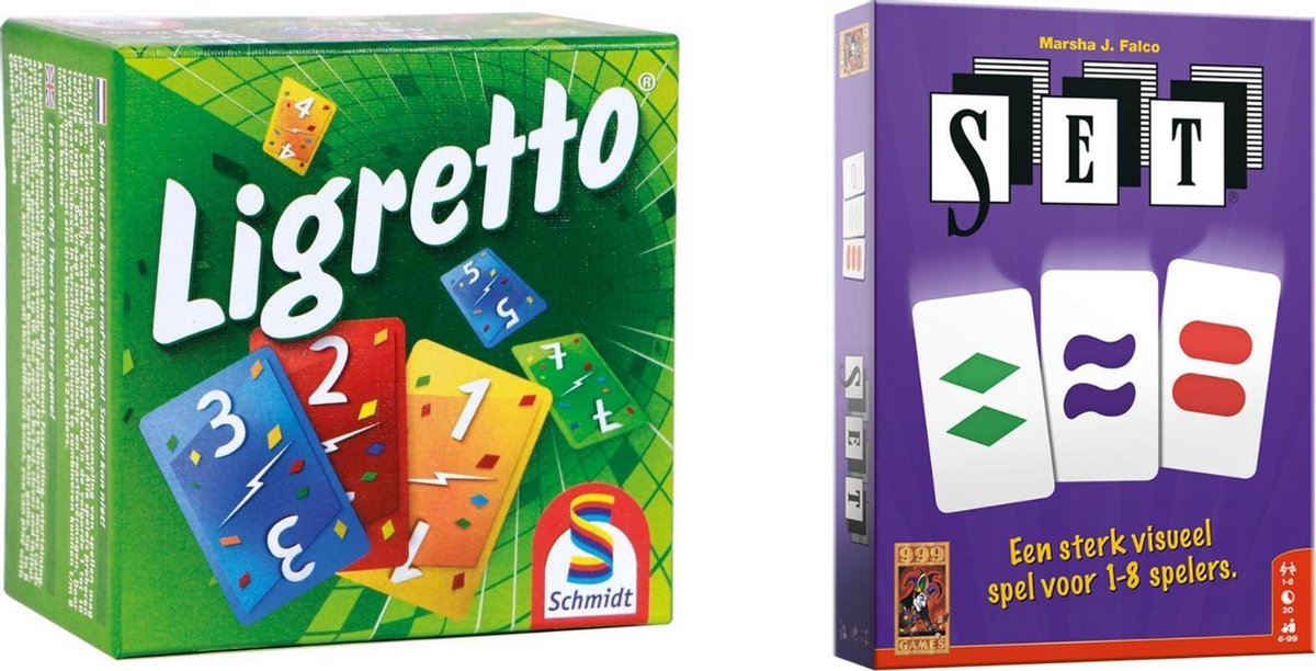 Spellenbundel - Kaartspel - 2 stuks - Ligretto Groen & SET!