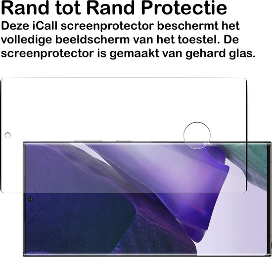 Screenprotector geschikt voor Samsung Note 20 - Full Screen Protector Glas