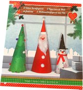 Maak je eigen vilten kerstfiguren - Set voor 3 figuren - Christmas - New Year - Oud & Nieuw - Holiday - Gift - Present