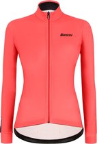 Santini Fietsshirt Lange mouwen Roze Dames - Colore Winter L/S Jersey For Women Granatina - XL