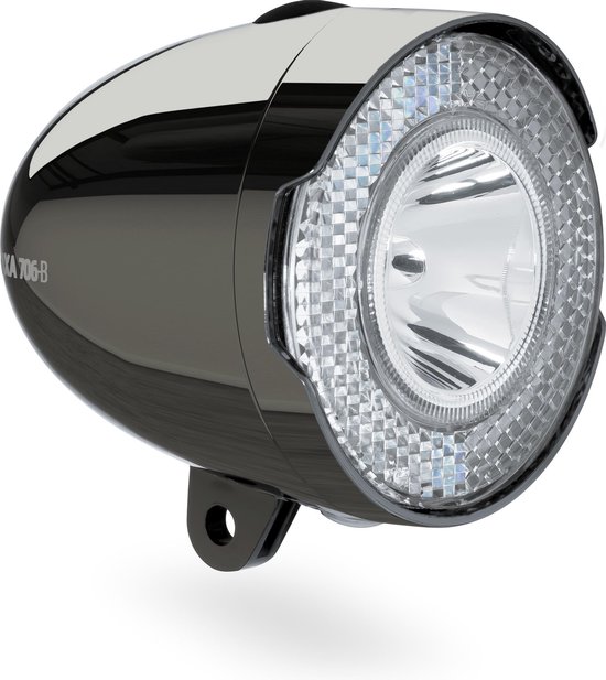 AXA 706 15 Lux - Fietslamp voorlicht - LED Koplamp - Fietsverlichting op  Batterij - Chrome | bol