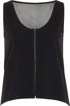 Jawbreaker Mouwloze top -XL- Nasty transparante rug Zwart