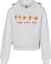 Urban Classics Winnie The Pooh Kinder hoodie/trui -Kids 110- Yoga Every Day Cropped Wit