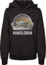 Urban Classics Star Wars Kinder hoodie/trui -Kids 134- The Mandalorian The Child Pod Zwart