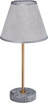 relaxdays tafellamp marmer - nachtlamp - tafellampje - schemerlamp E27 - HxD 47x23 cm A