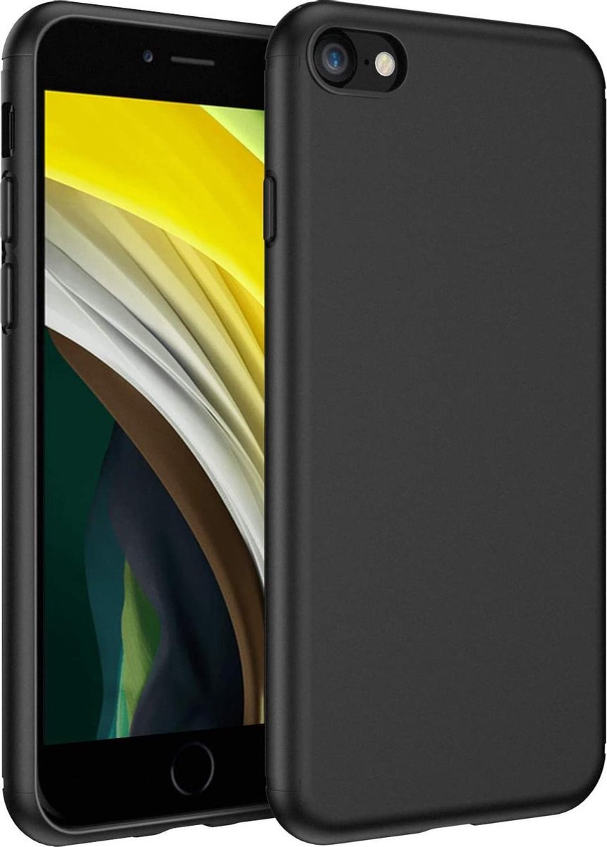 TrendyBescherming Telefoonhoesje - Back Cover - Geschikt Voor Apple IPhone 7 - Zwart En Black