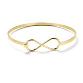 Twice As Nice Armband in goudkleurig edelstaal, bangle infinity  19 cm