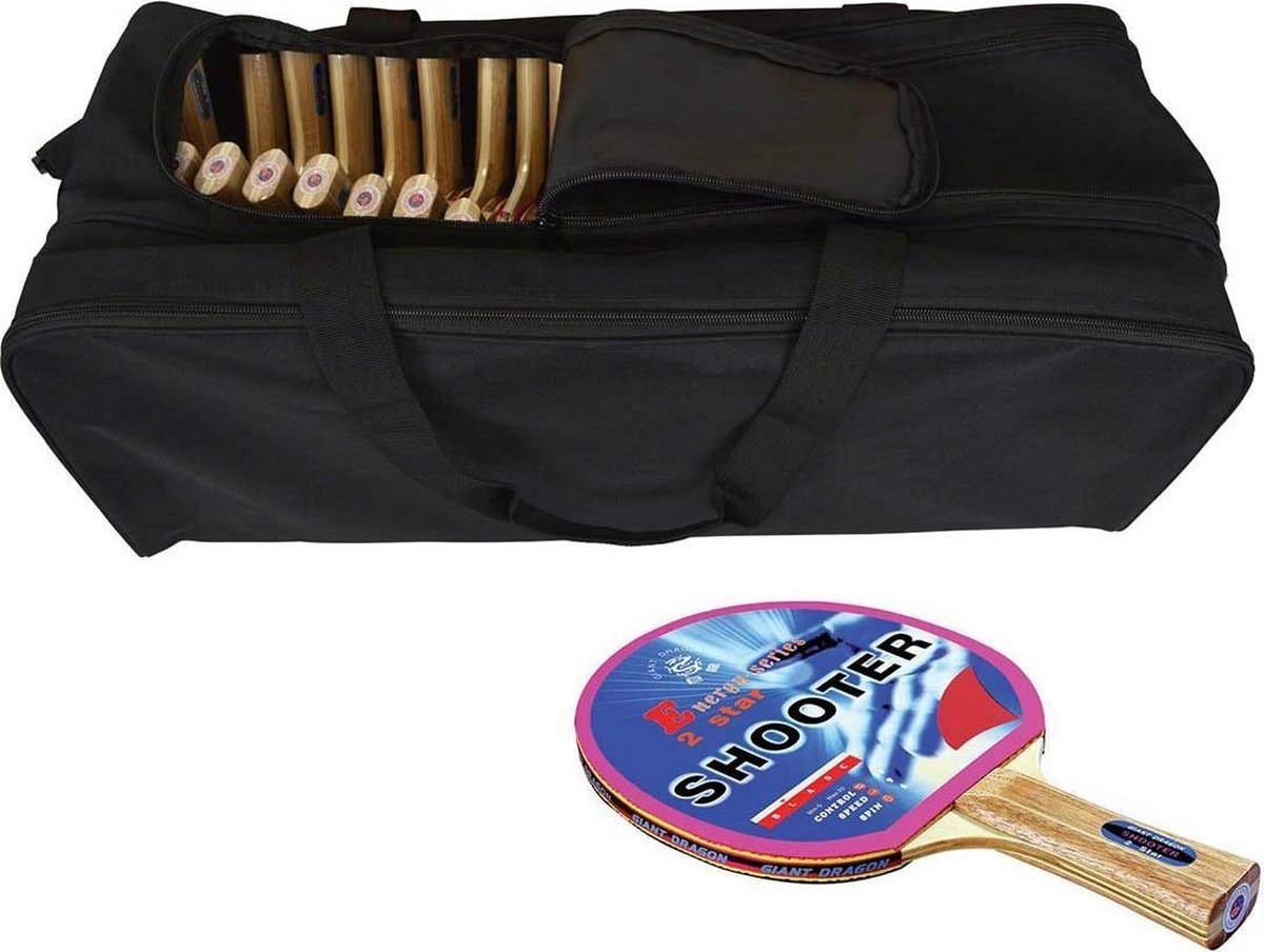 Tafeltennis schoolset | Dragon | Shooter | 20 tafeltennisbats in tas | Ping Pong