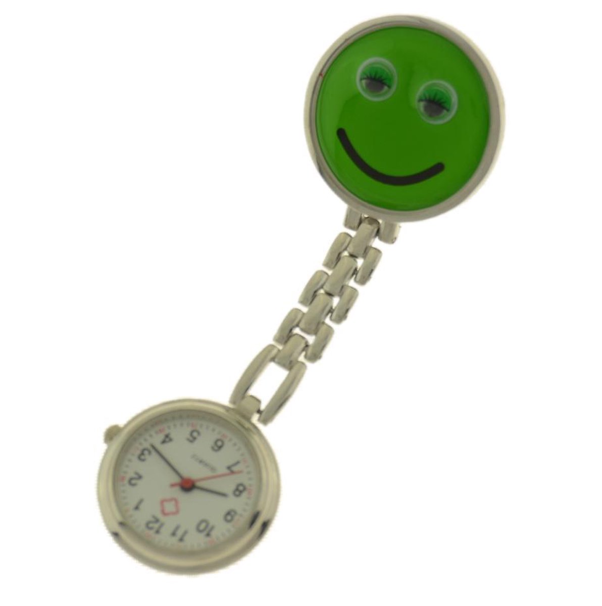 Treasure Trove® Verpleegster Horloge Happy Groen - Zusterhorloge - Dames - Heren - 25mm