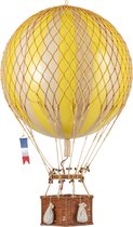 Authentic Models - Luchtballon Royal Aero - Luchtballon decoratie - Kinderkamer decoratie - Geel - Ø 32cm