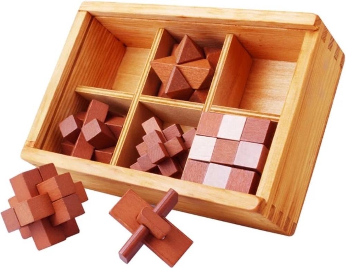 Danser Portugees Nathaniel Ward Set van 6 houten puzzels - Breinbrekers - 3D puzzel | bol.com