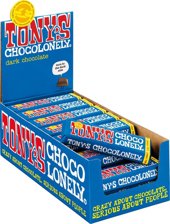 Foto: Tony s chocolonely chocolade reep puur 35 x 50 gram chocola