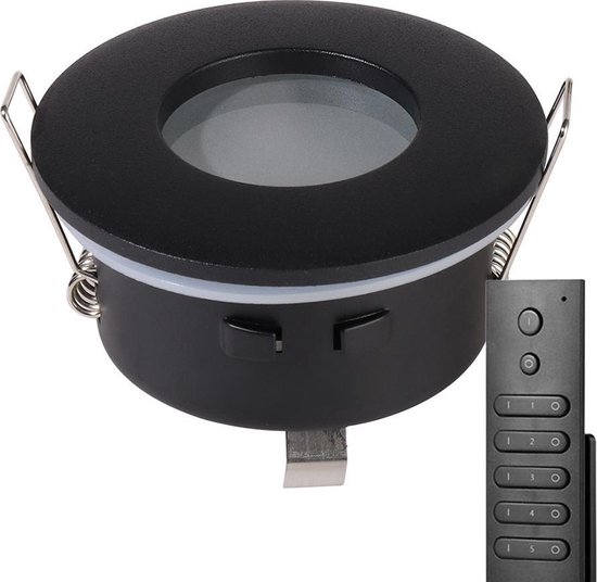 6er HOFTRONIC Peru - GU10 Inbouwspots - Badkamer & Buiten - Kantelbare LED Spot - IP65 Waterdicht - Inbouwarmaturen mat zwart - Inbouwspots voor LED