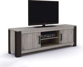 Belfurn - Metz tv meubel 170cm in een grijs decor met zwarte profielen