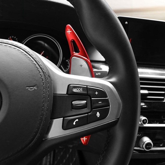 HIBEYO 2 stuks stuurwiel schakelpeddels verlenging paddles stuurwiel voor BMW 5-serie G30 G31 G38 7er G12 3er G20 X3 G01 X4 G02 X5 6er G32 GT vervangingsset Shift Paddles schakelhendel Shifter zwart