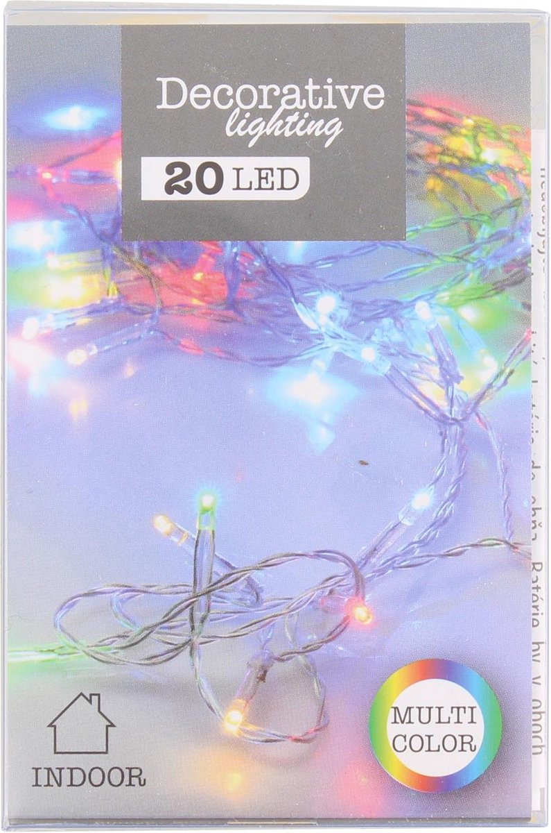 Kerstlampjes - 20 LEDs gekleurd op batterijen