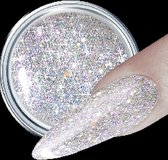 Hollywood Nails - Gel Nagels - Bouwgel - Glitter UV Gel – Silver Sparkle 263 - 5ml - 1 stuk