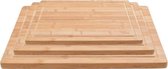 Cosy&Trendy Gabon Vleesplank bamboe - 51 x 36 x 1,8 cm | 42 x 32 x 1,8 cm | 34 x 30 x 1,8 cm - Set-3