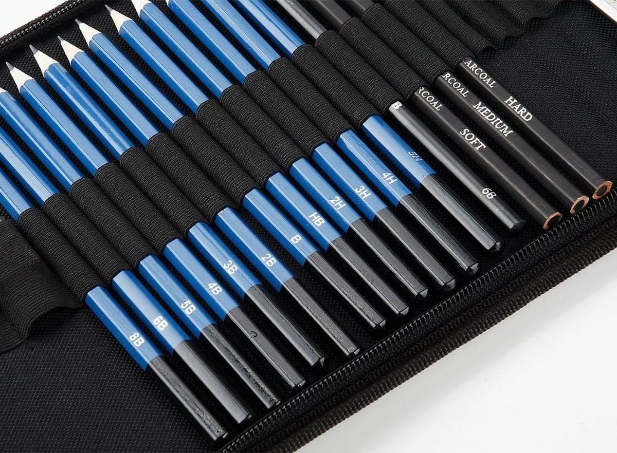 Maaleo Tekenset 29-delig - Schetsen & Houtskool in Etui