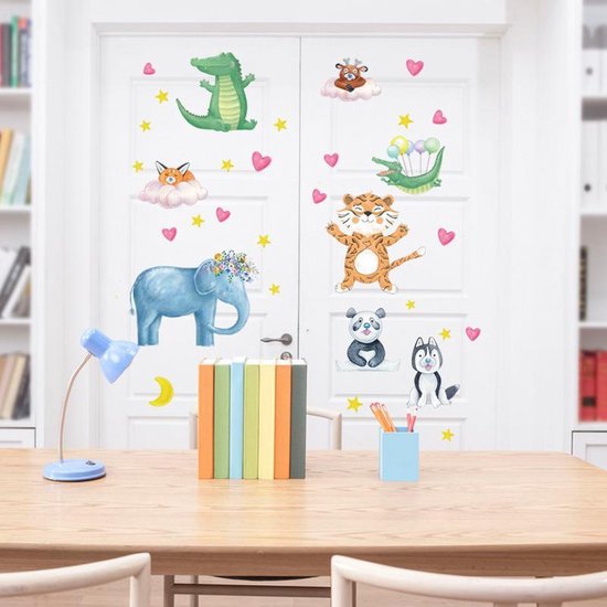 Sticker Muursticker Chambre Bebe Animaux Sticker Mural Animaux De La Pepiniere Bol Com