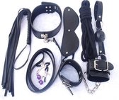 SM Kit Zwart 7 Items - Ideaal voor beginners en gevorderden - Sexpakket voor koppels - Spannend voor koppels - Sex speeltjes - Sex toys - Erotiek - Bondage - Sexspelletjes voor man