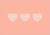 Wenskaarten - ansichtkaarten - harten - liefde - huwelijk - Set van 10 stuks - zonder tekst