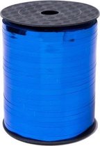 Krullint blauw glans 5 mm 500 mtr / cadeau lint