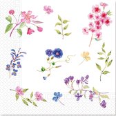 Bloemen Servetten Versiering 33cm 20st