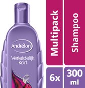 Andrélon Intense Verleidelijk Kort Shampoo - 6 x 300 ml - Voordeelverpakking