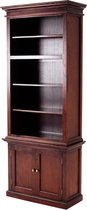 Toscana wandkast met 4 legplanken en 2 deuren, bruin.