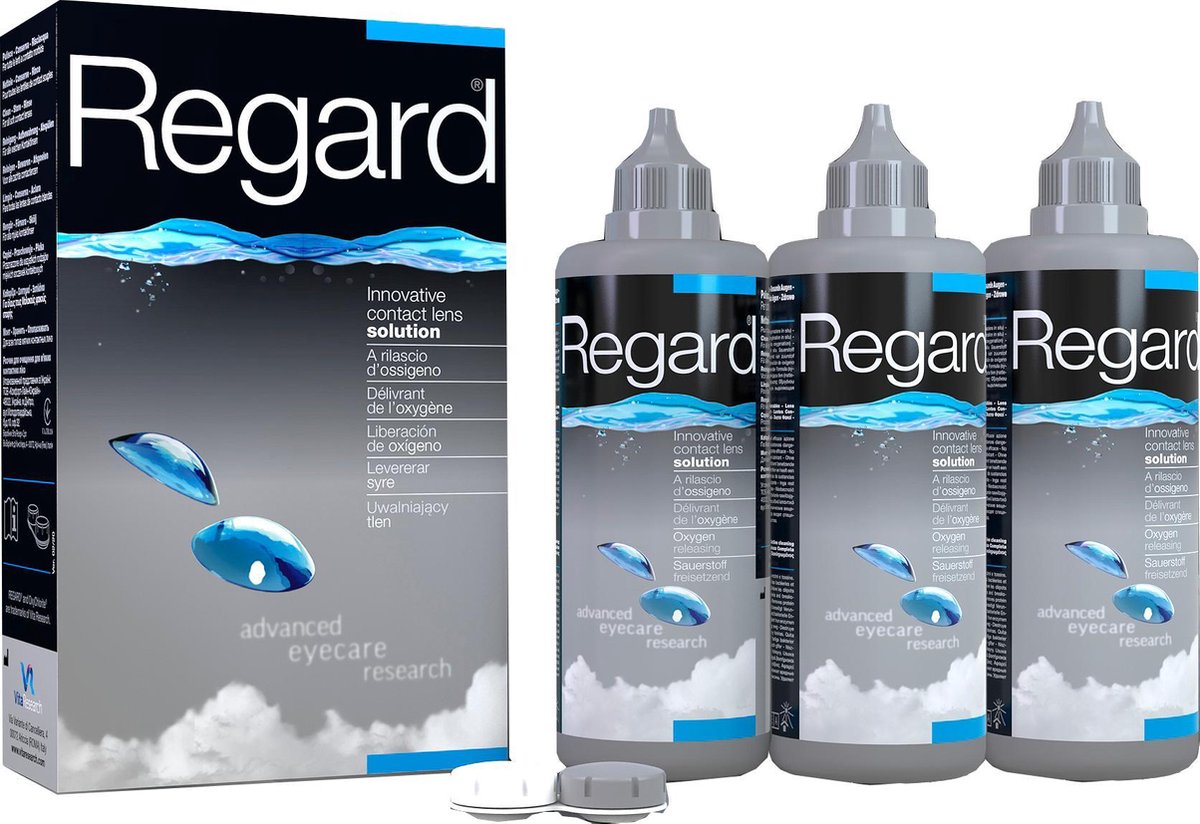 Goedkoopste Regard® alles-in-één lenzenvloeistof | 3x 355ml