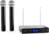Auna Pro Draadloze Microfoonset VHF-400 Duo 1 - 2-Kanaals - 1 Receiver - 2 Microfoons