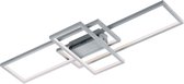LED Plafondlamp WiZ - Smart LED - Plafondverlichting - Trion Tiagi - 36W - Aanpasbare Kleur - RGBW - Rechthoek - Mat Nikkel - Aluminium - BES LED