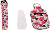 Fresh Tube (Roses) - Flacon voor antibacteriële zeep - Handen wassen onderweg - Handenreiniger voor Vliegtuig & Handbagage - Navulbaar