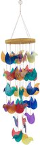 Decoratieve hanger - Schelp - Vogels - Multicolor - 62x12x12 cm - Sarana - Indonesie - Fairtrade