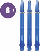 ABC Darts - Dart Shafts - Kunststof Glow Blauw - Medium 8 sets