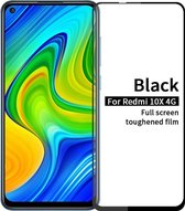 Full-Cover Tempered Glass - Geschikt voor Xiaomi Redmi Note 9 Screen Protector - Zwart