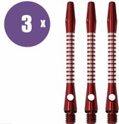 ABC Darts - Dart Shafts - Aluminium Ringed Mixed - Medium - 3 sets (9 stuk)