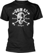 Sum 41 Heren Tshirt -XL- Harder/Faster Zwart