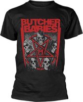 Butcher Babies Heren Tshirt -S- Starskull Zwart