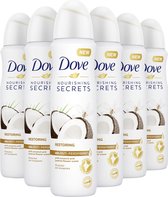 Dove Coco & Jasmine Anti-transpirant Deodorant - 6 x 150 ml - Voordeelverpakking