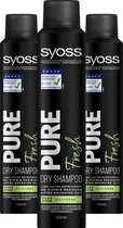 SYOSS Pure Fresh  DroogShampoo  3x 200ml - Voordeelverpakking