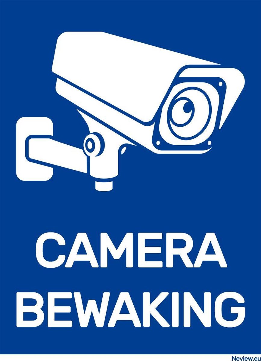 Sticker camerabewaking - 15x20 cm - binnen & buiten - Neview