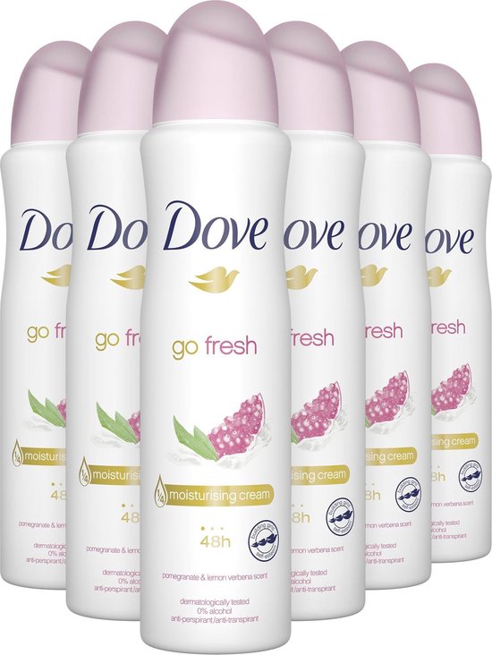 Dove Go Fresh Anti-transpirant Deodorant Pomegranate - 6 x 150 ml - Voordeelverpakking