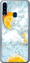Samsung Galaxy A20s Hoesje Transparant TPU Case - Lemon Fresh #ffffff